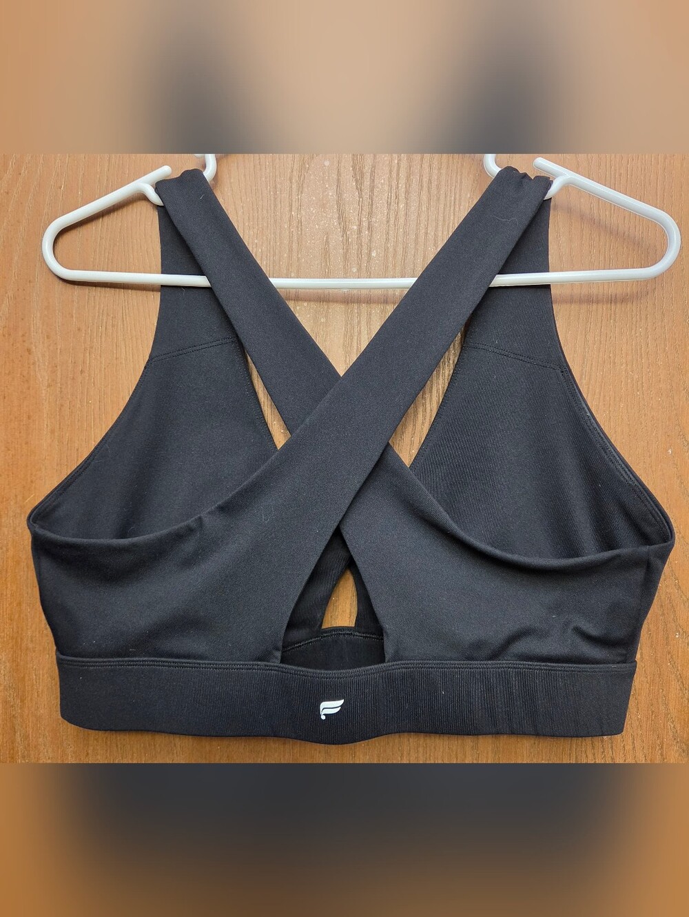 Fabletics Black Crisscross Support Sports Bra